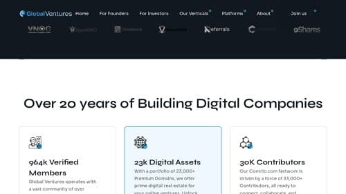 globalventures website screenshot